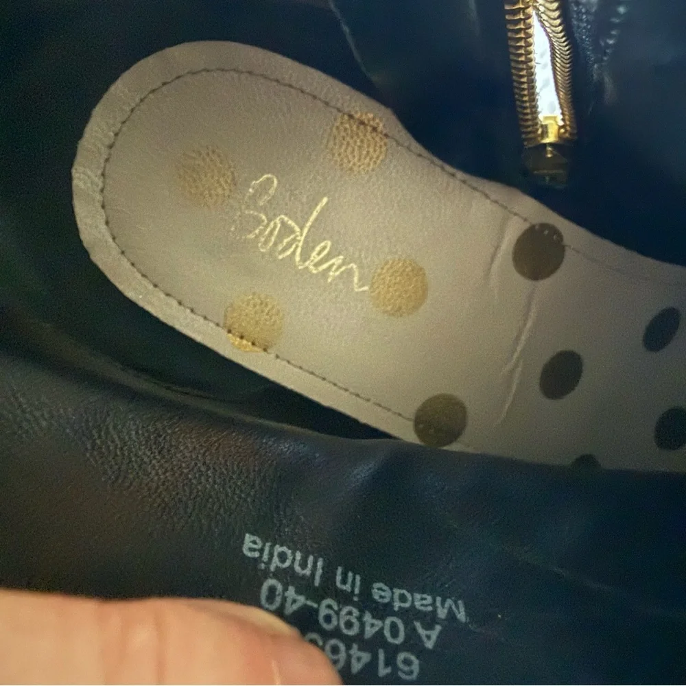 Boden black leather